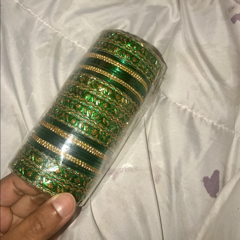 Green Indian bangles bracelet beautiful